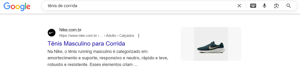 tráfego qualificado, um exemplo da Nike
